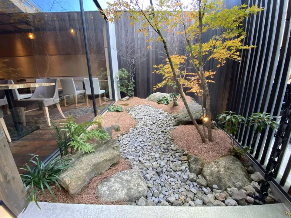 敷松葉と雪吊り 庭の冬化粧 3 IMG 13151